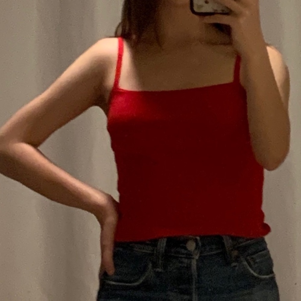 Red tank top